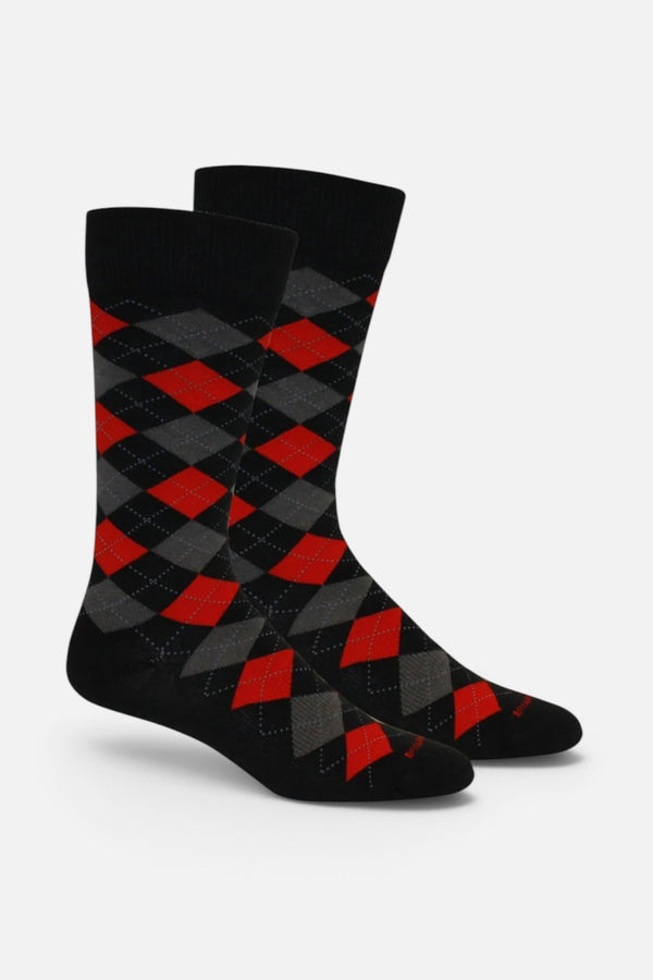 Brown Dog Socks Argyle Black And Red