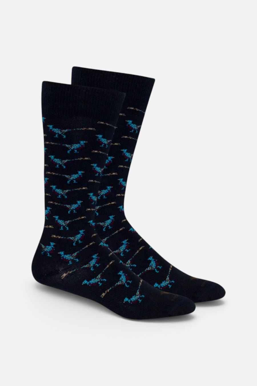 Brown Dog Socks Boxwood Crew Socks in Navy – front view