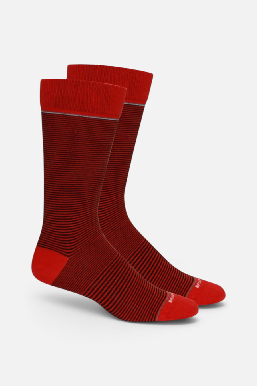 Brown Dog Socks Stand Up Red And Black Stripe – front view