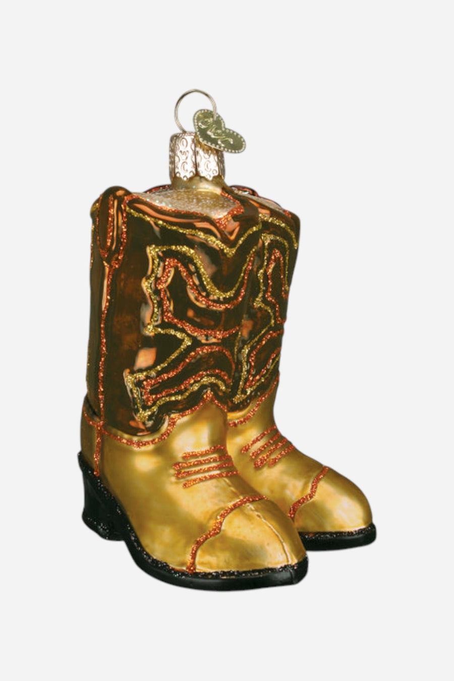 Brown Pair Of Cowboy Boots Ornament – front view
