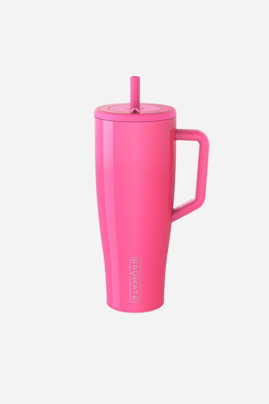 Brumate Era Straw Tumbler in in Neon Pink - 40 Oz – front view