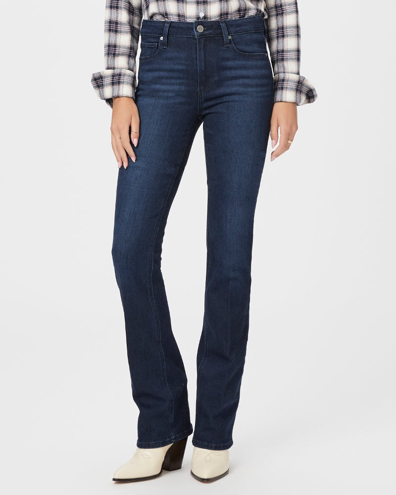 Paige High Rise Manhattan Bootcut Pant in Manifesto