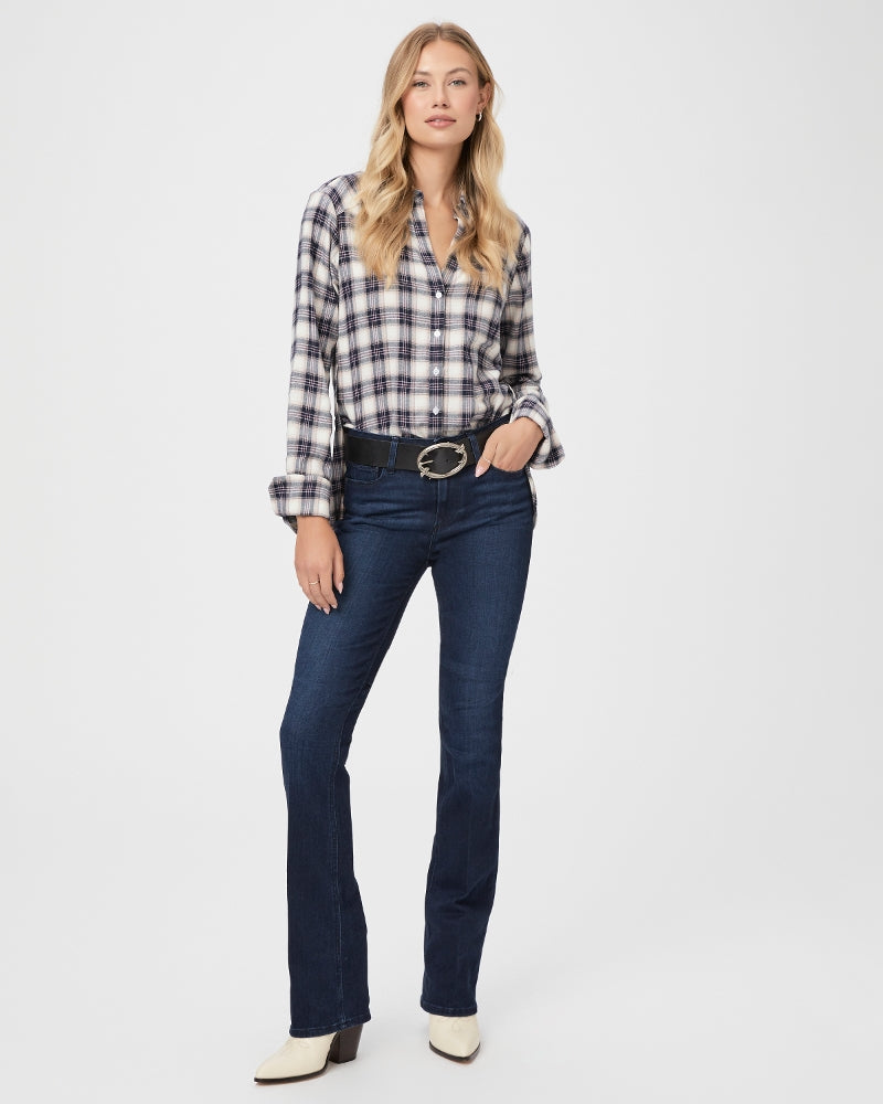 Paige High Rise Manhattan Bootcut Pant in Manifesto