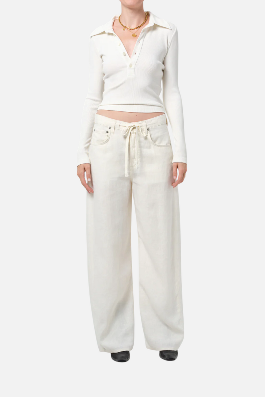 Citizens of Humanity Brynn Drawstring Trouser in Vanilla