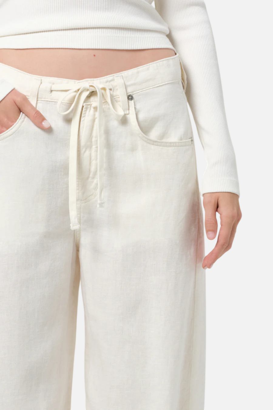 Citizens of Humanity Brynn Drawstring Trouser in Vanilla