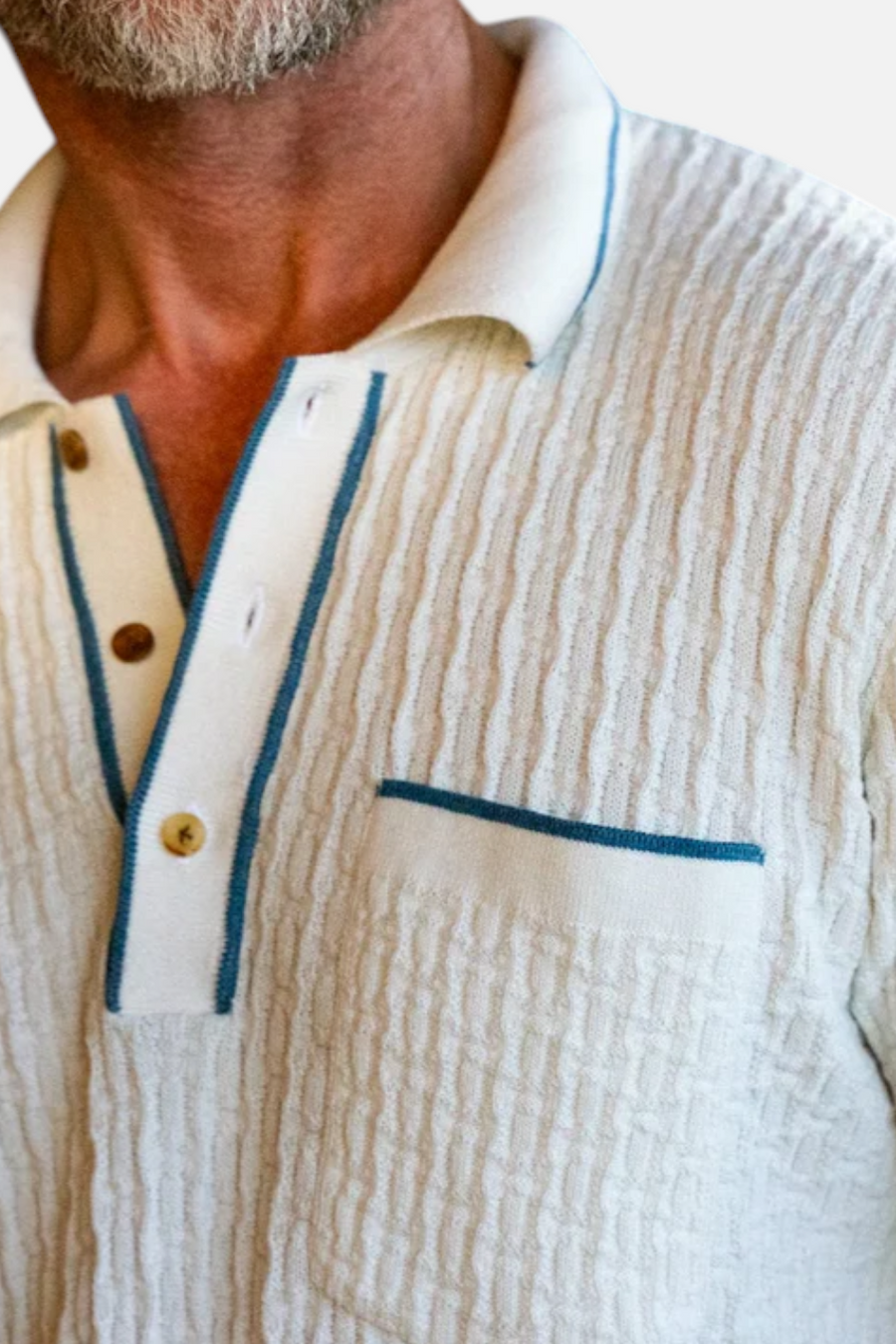 Criquet Men's Bungalow Sweater Polo in White