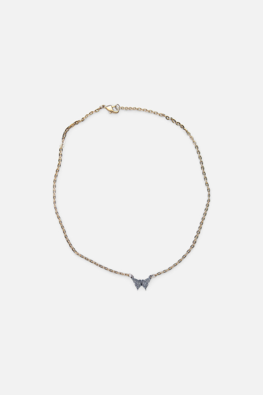 Butterfly Diamond Gold Necklace – back view