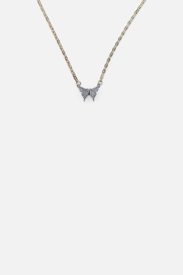 Butterfly Diamond Gold Necklace