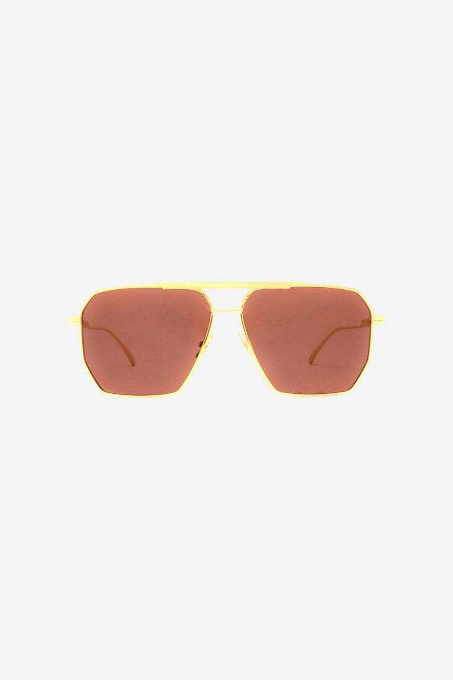 Bottega Veneta Gold Square Frame Aviators - Bv1012s-005 60