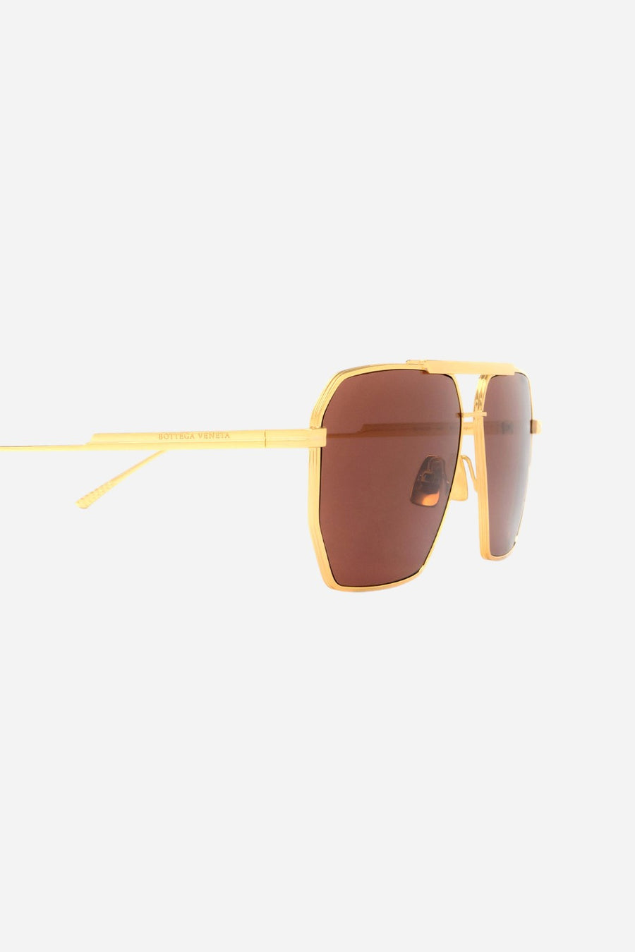 Bottega Veneta Gold Square Frame Aviators - Bv1012s-005 60