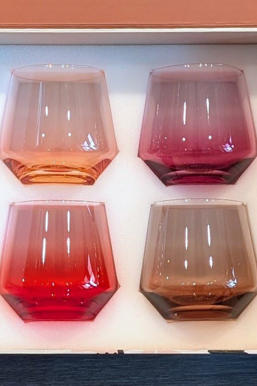 Byrdeen Autumn Stemless Glass - Set of 4 – back view
