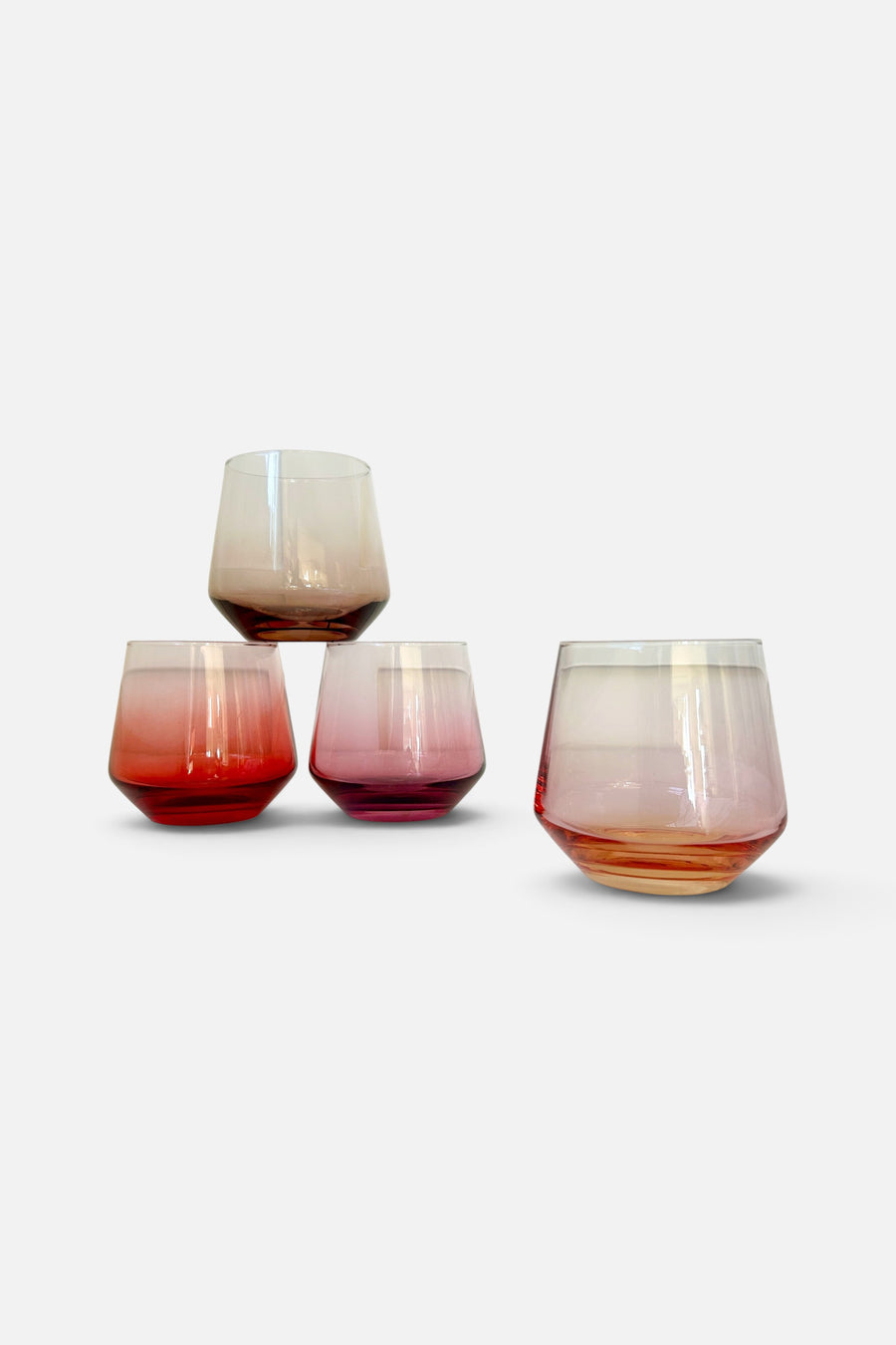 Byrdeen Autumn Stemless Glass - Set of 4 – front view