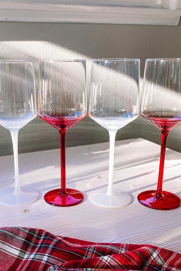 Byrdeen Frosted Berry Wine Glass Set of 4