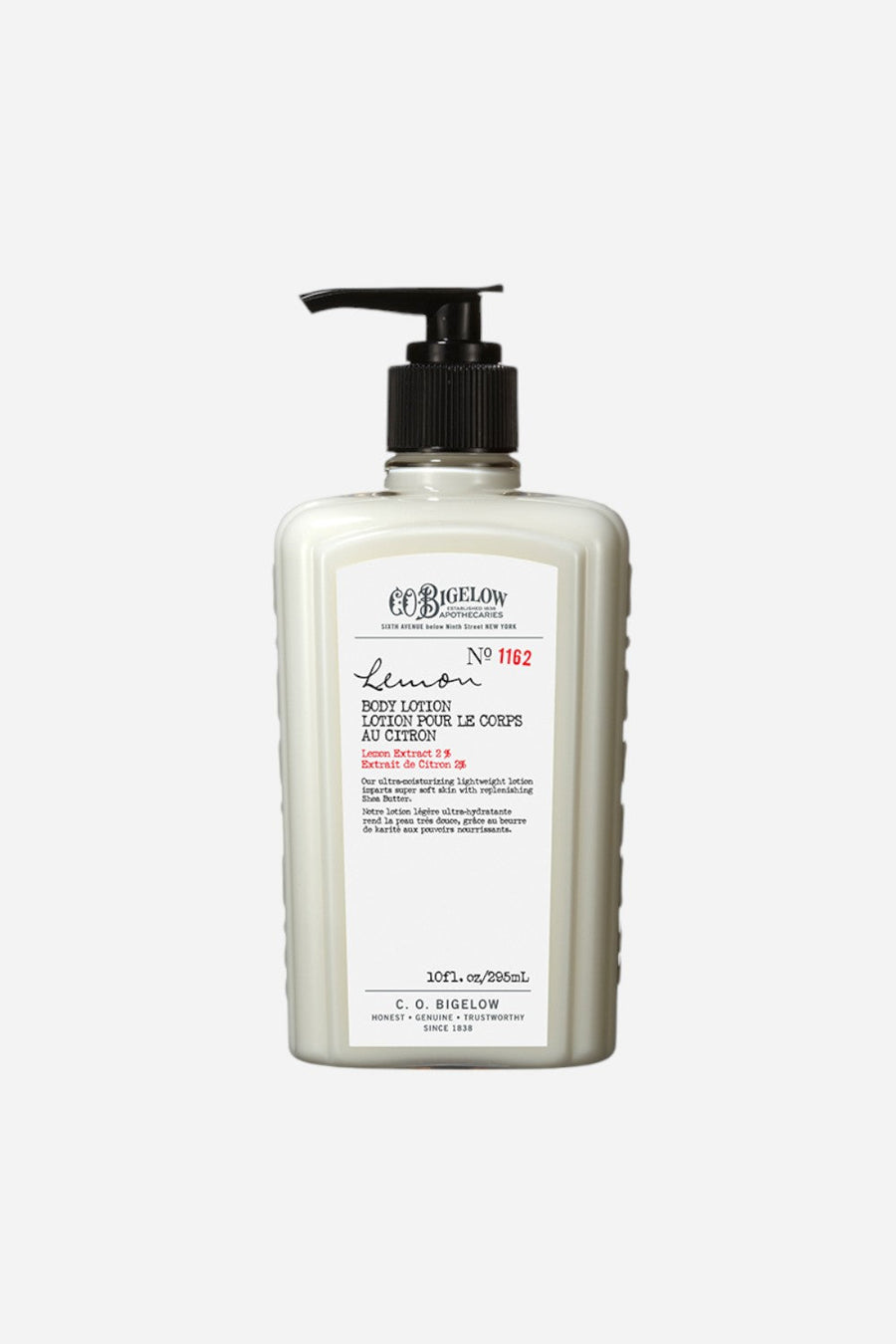C.O. Bigelow Lemon Body Lotion - No. 1162 – front view