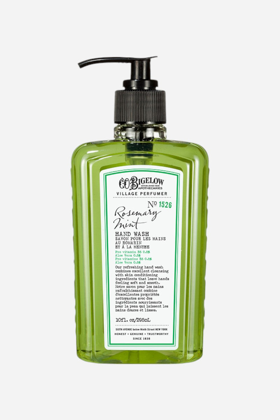 C.O. Bigelow Rosemary Mint Hand Wash No. 1526 – front view