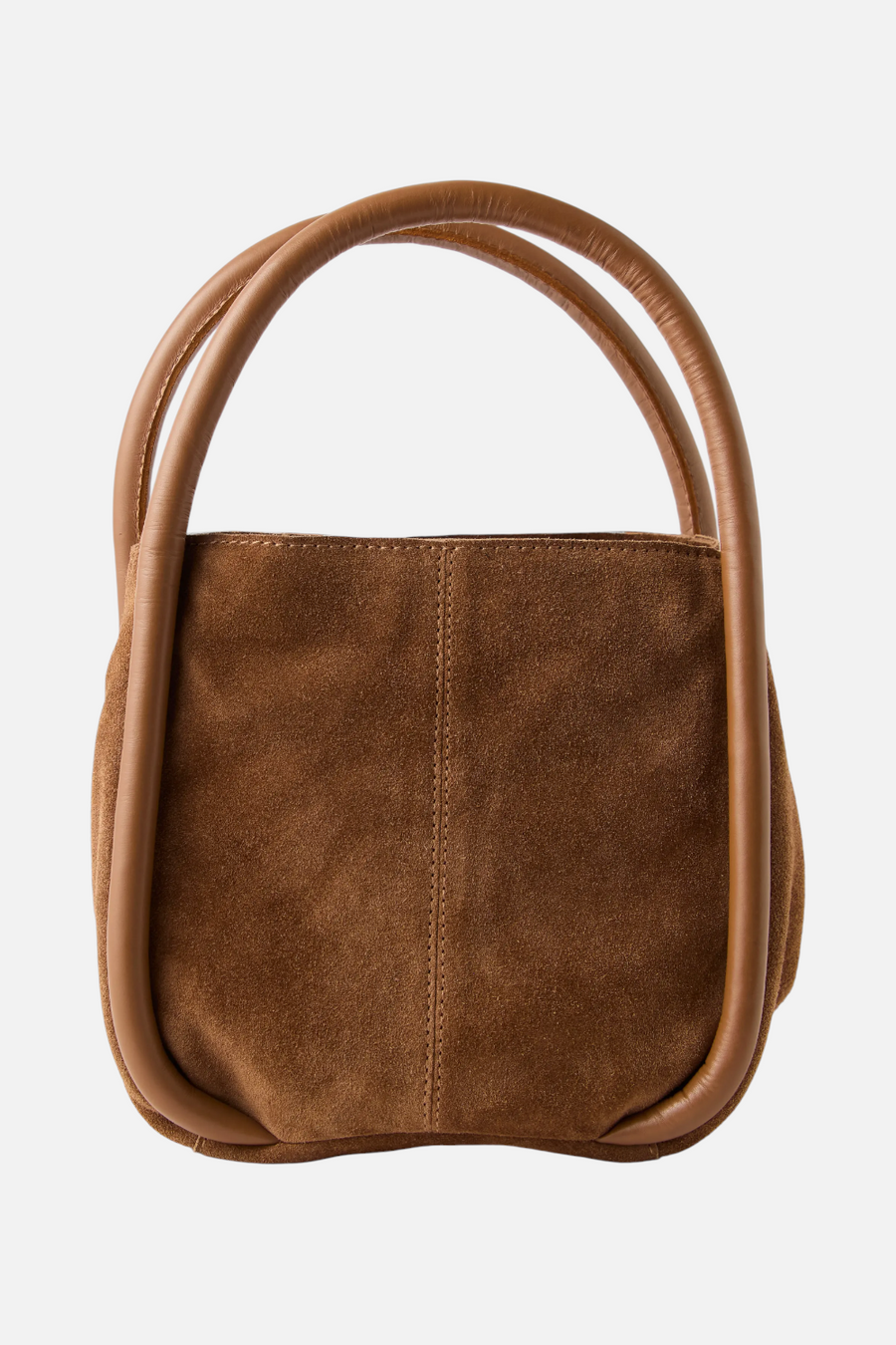 Free People Barlow Bucket Bag in cognac, front view