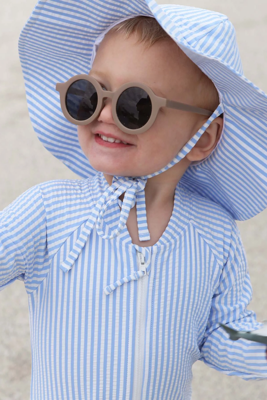 Caden Lane Blue Seersucker Sun Hat – alternate