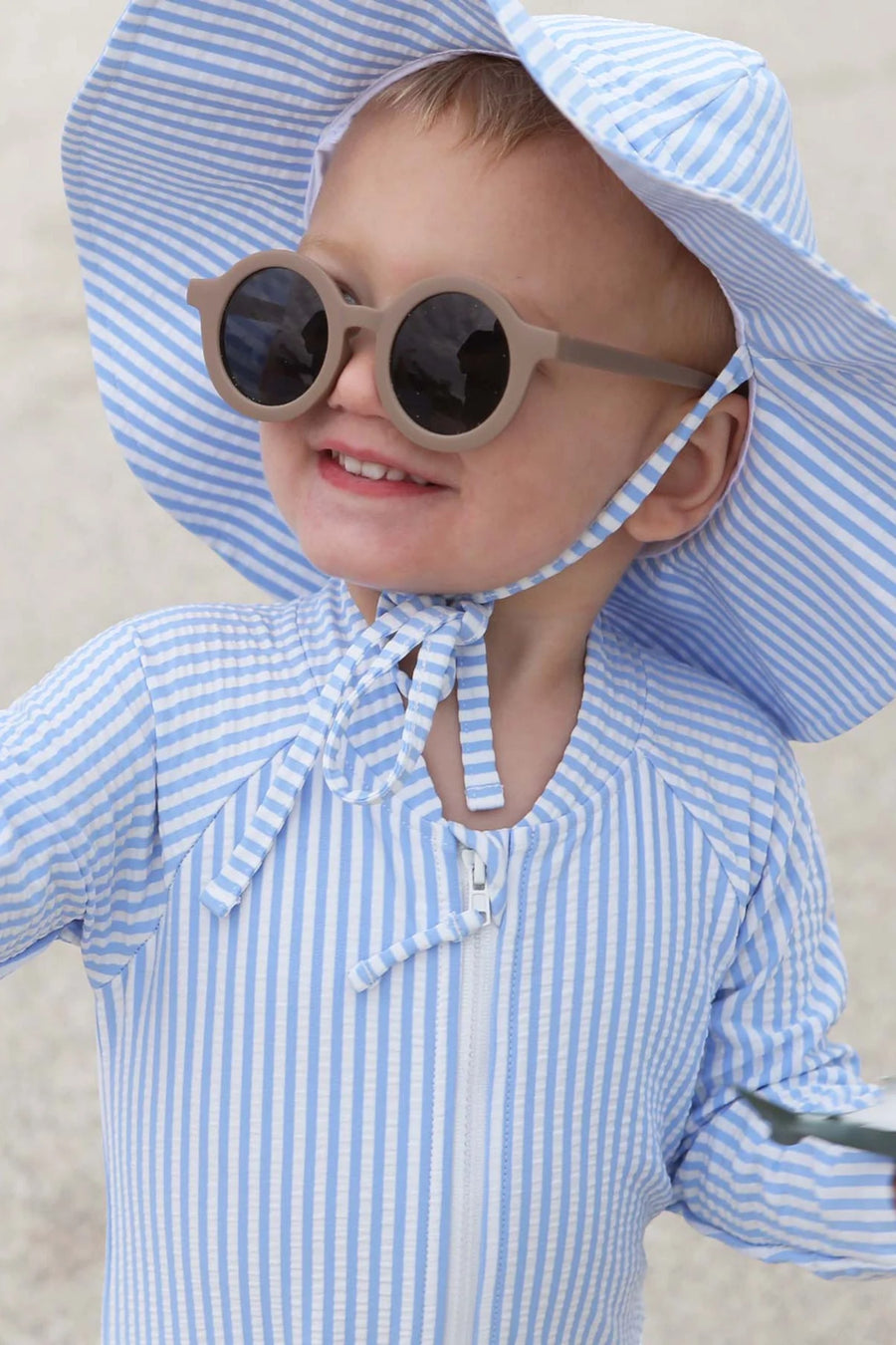 Caden Lane Blue Seersucker Sun Hat – alternate