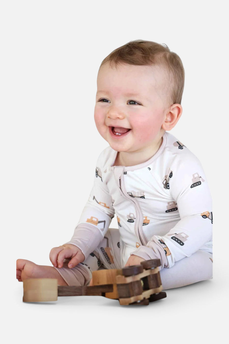 Caden Lane Little Builder Convertible Zip Romper – alternate