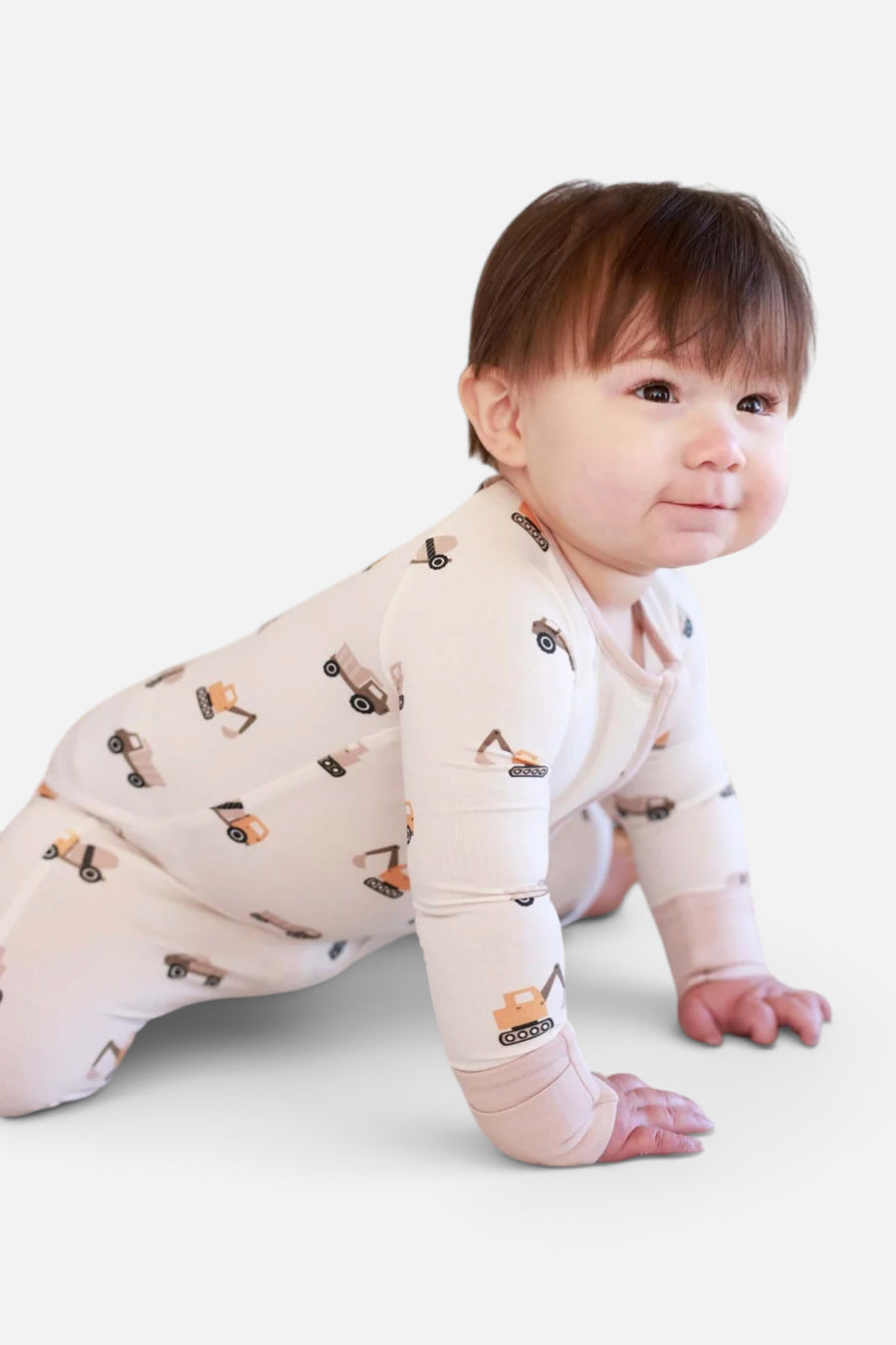 Caden Lane Little Builder Convertible Zip Romper – side view