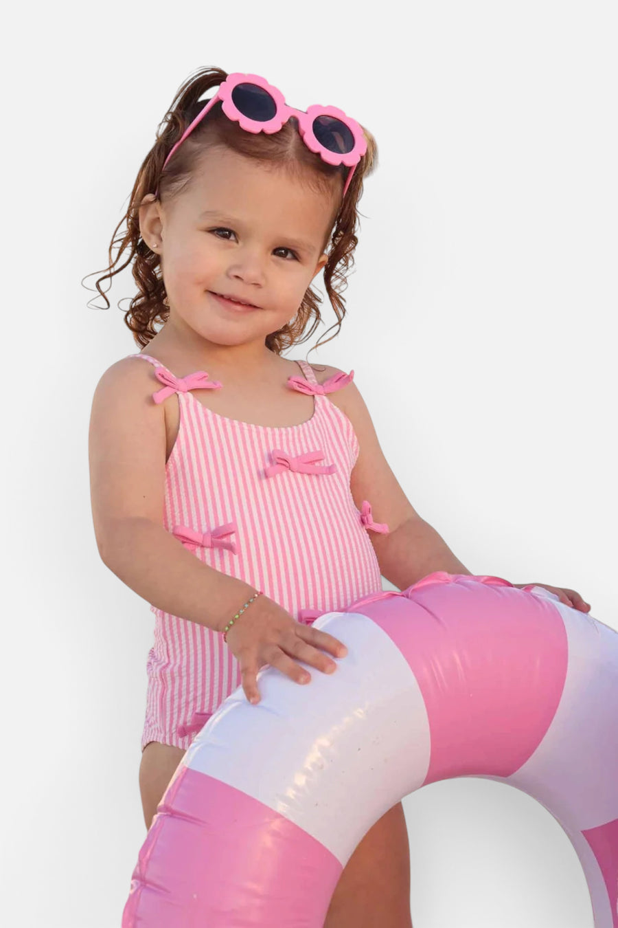 Caden Lane Tiny Bows Pink One Piece Swimsuit – alternate