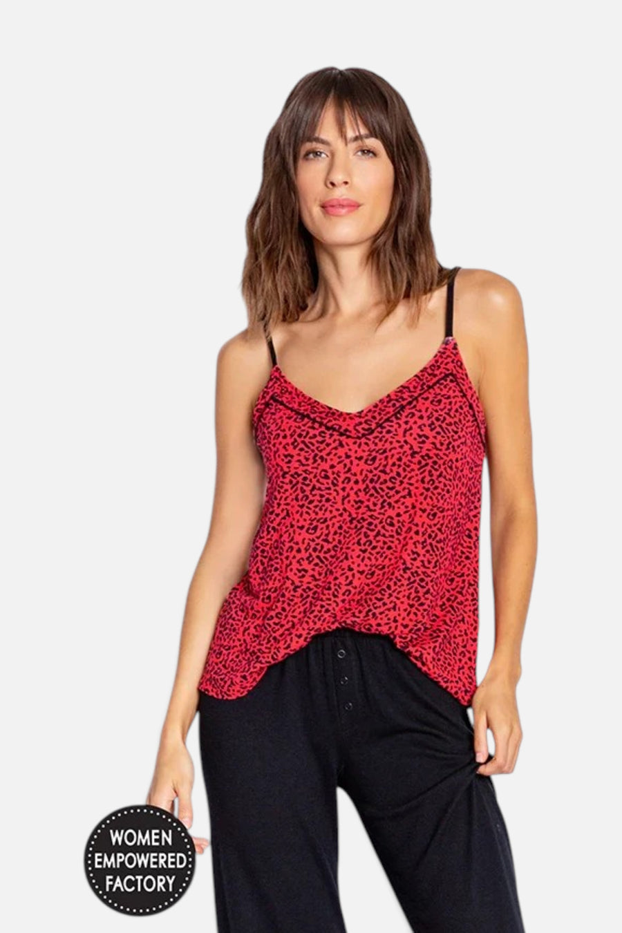 Cami Leopard Love Red – front view