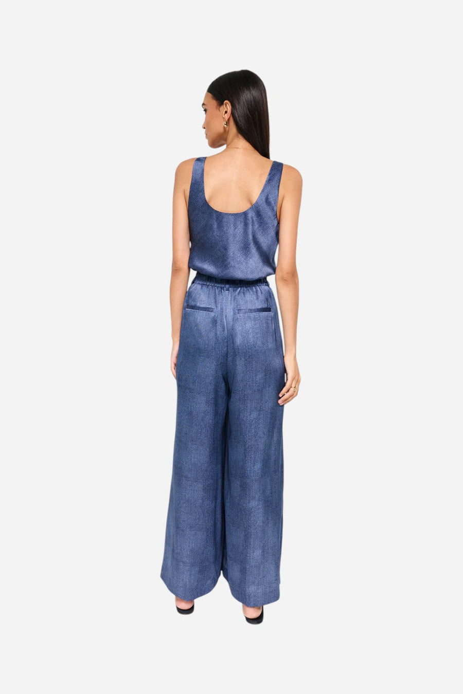 Cami NYC Andressa Camisole Raw Denim – flat lay