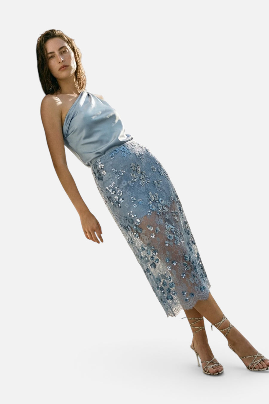 Cami NYC Aylin Skirt in Mist – back view