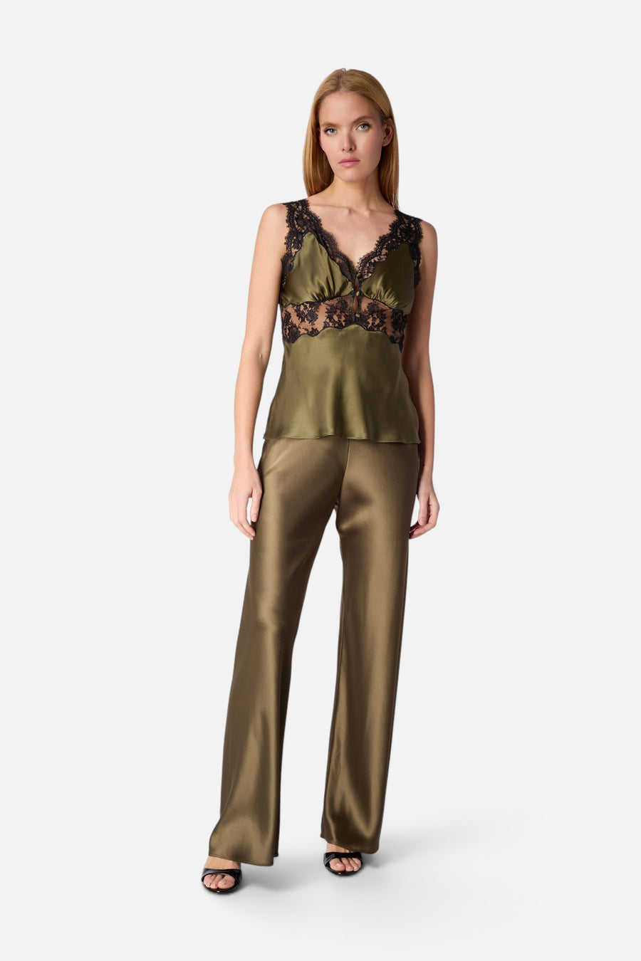 CAMI NYC Bristol Mid Rise Pant in Camouflage – full length