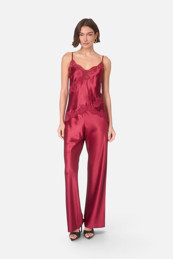 Cami NYC Bristol Mid Rise Pant in Cherry Wine