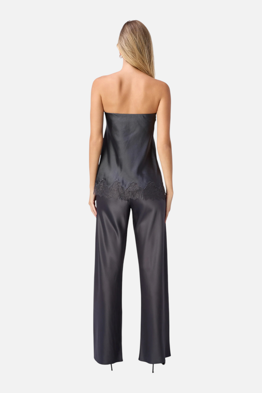 Cami NYC Bristol Mid Rise Pant in Coal – back view