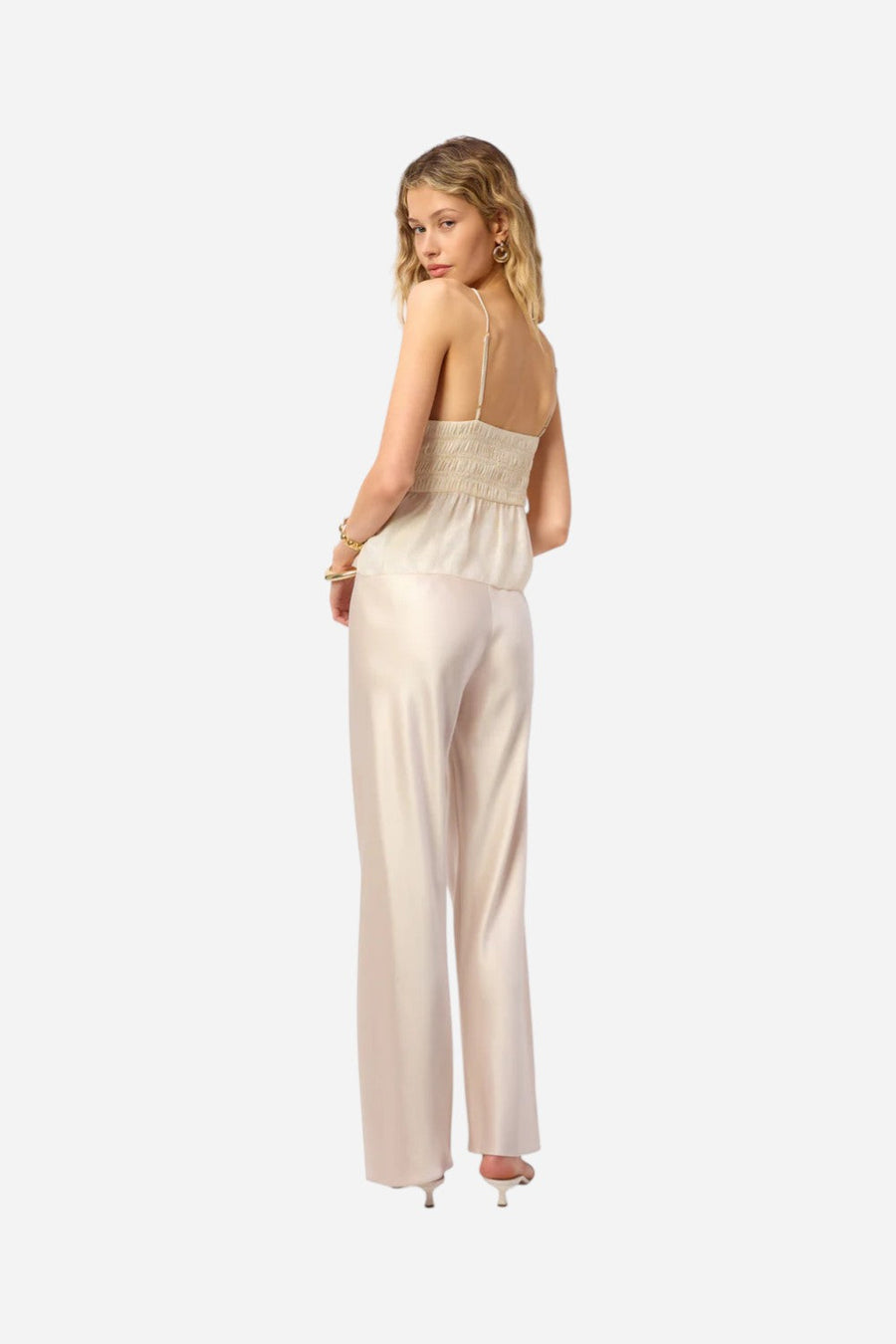 Cami NYC Bristol Mid Rise Pant Oat – detail