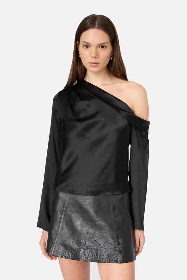 CAMI NYC Celeste Asymmetrical Top in Black