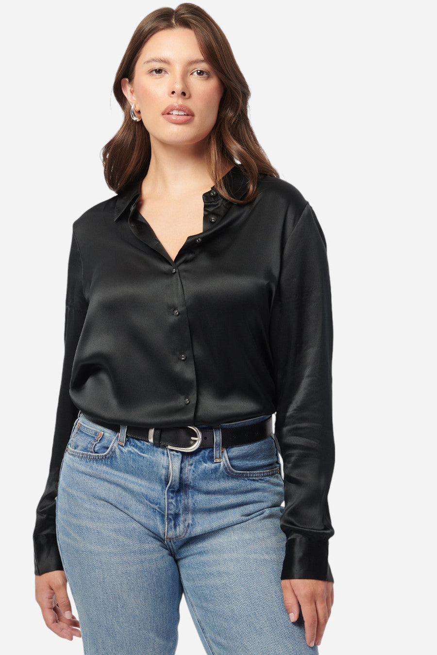 Cami NYC Crosby Blouse in Black – front view