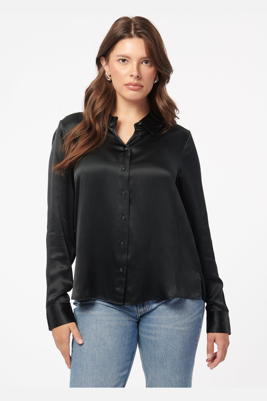Cami NYC Crosby Blouse in Black – side view