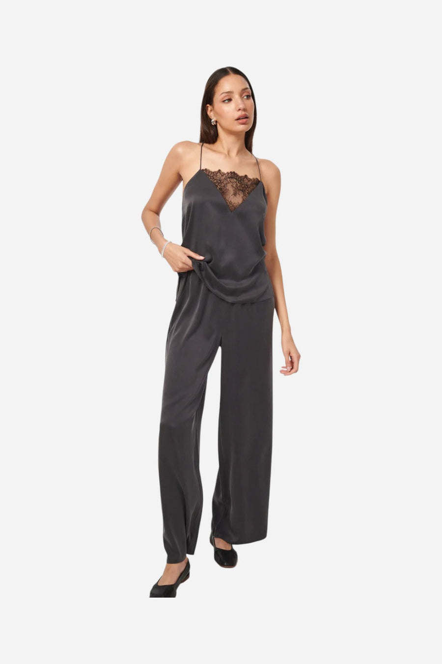 Cami NYC Doreen Pant in Graphite – side view