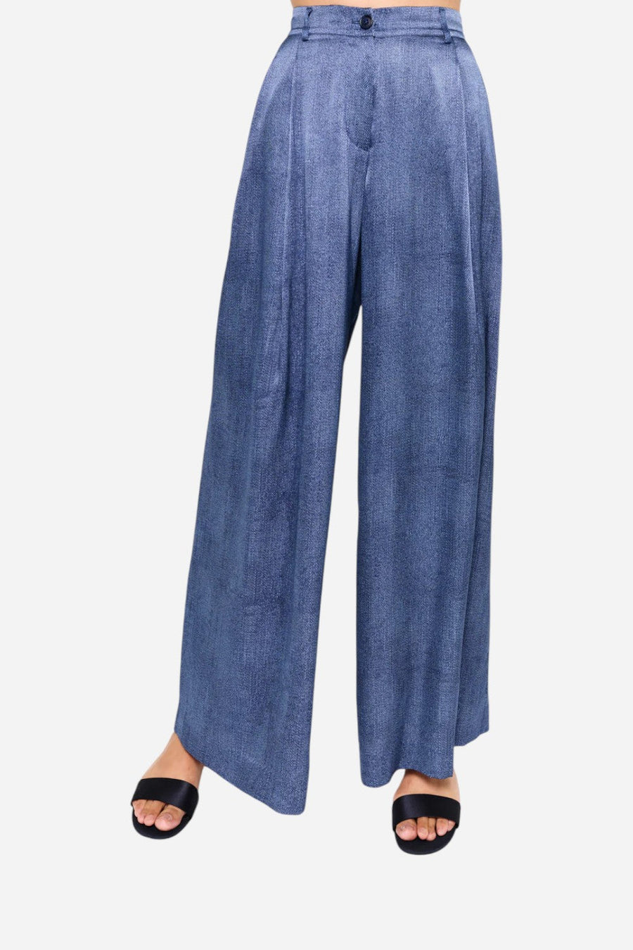 Cami NYC Fabian High Rise Charmeuse Pant Raw Denim – front view