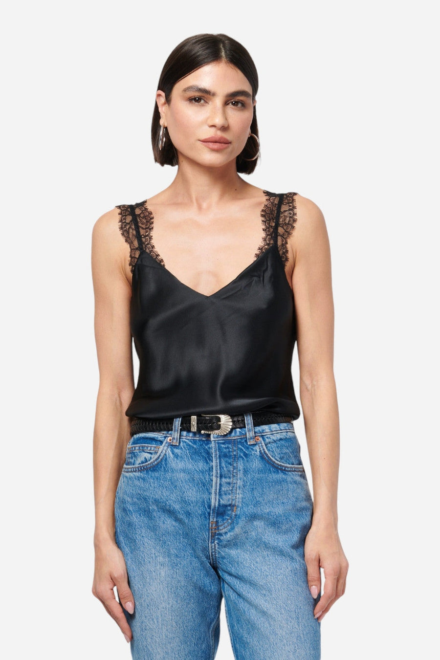 Cami NYC Marlo Cami in Black – on model