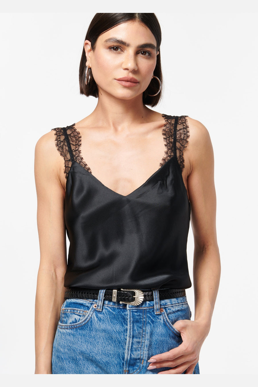 Cami NYC Marlo Cami in Black – side view
