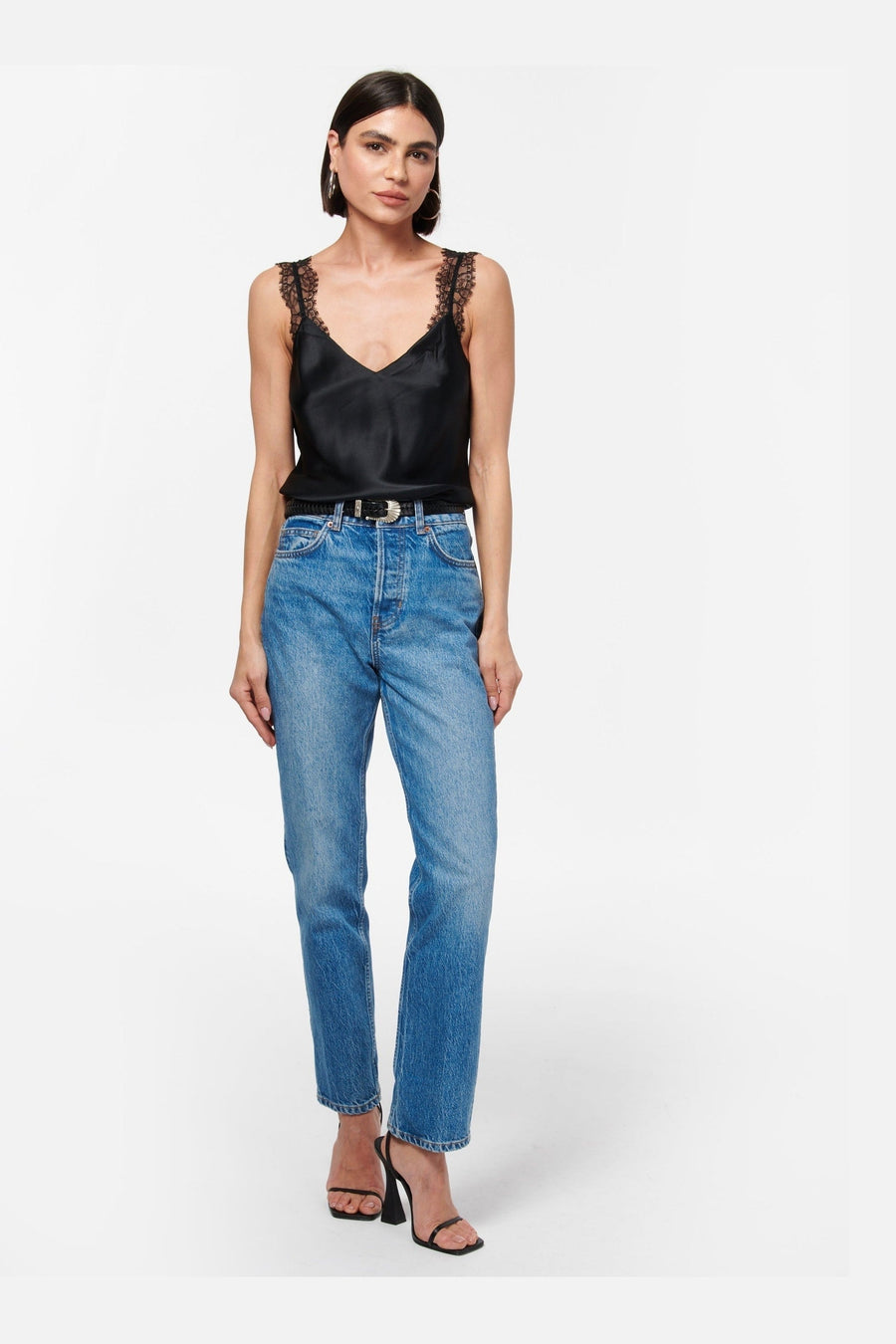 Cami NYC Marlo Cami in Black – on model