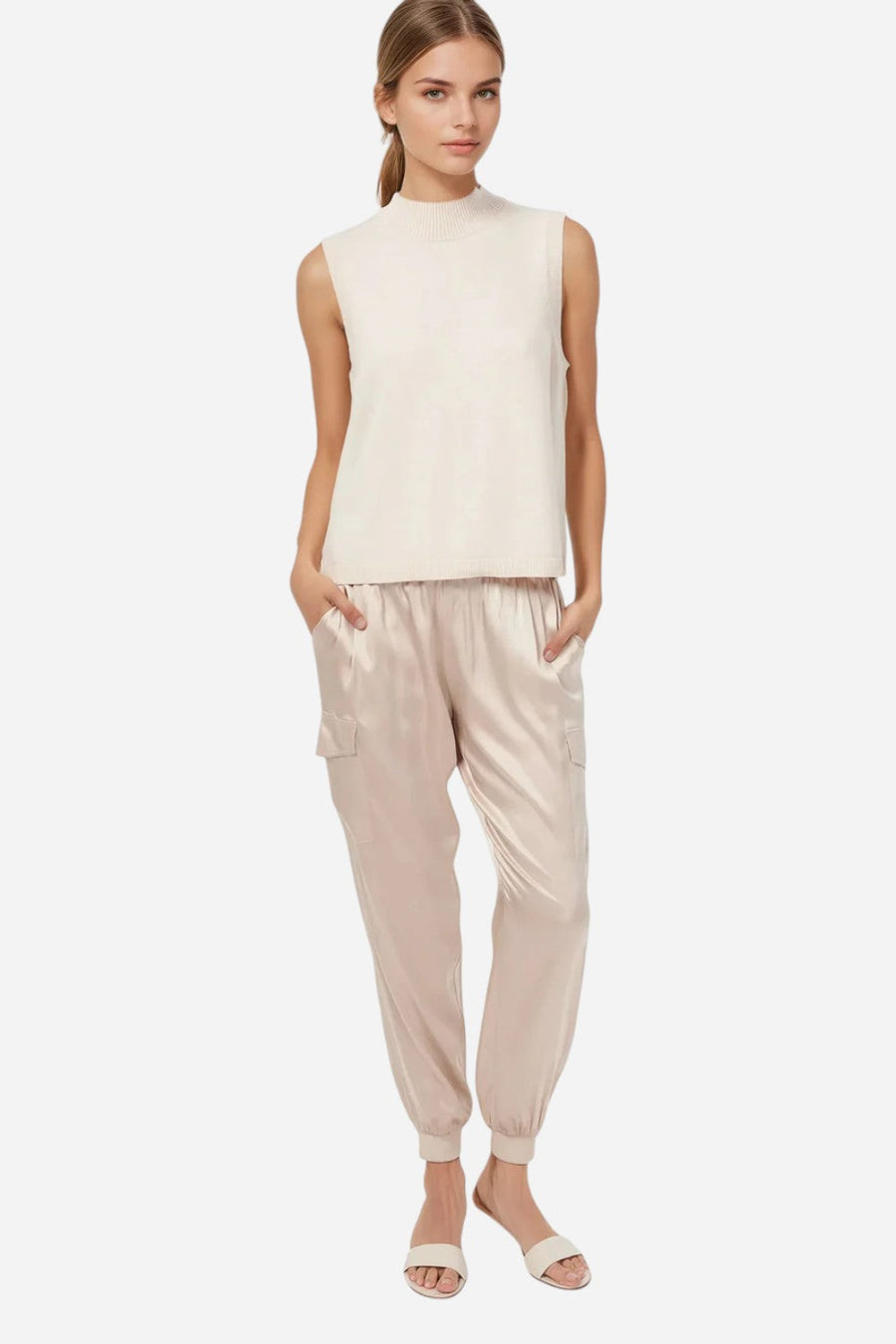 Cami NYC Naftali Sweater Vest in Cannoli – side view