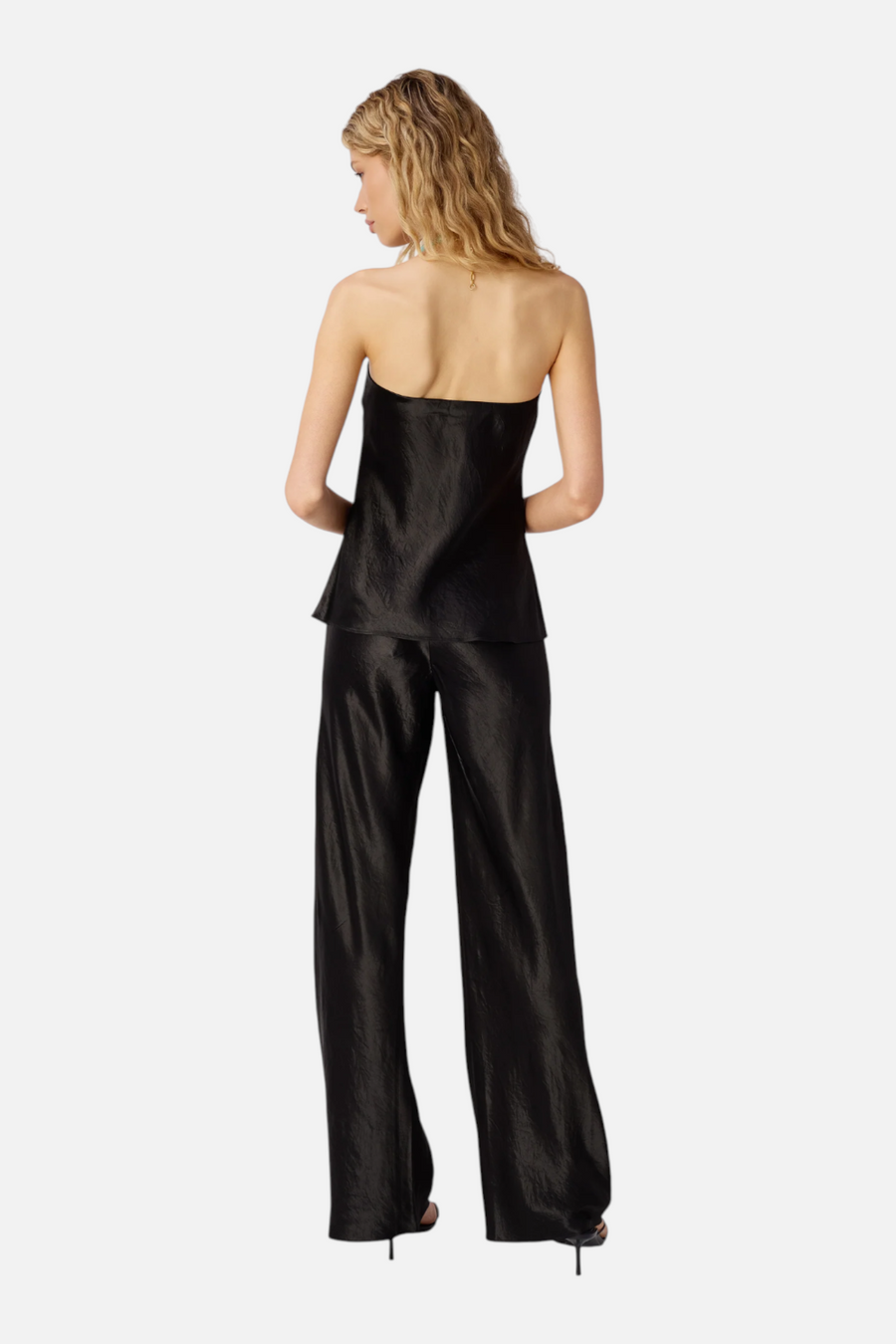 Cami NYC Palma Strapless Top in Black – side view