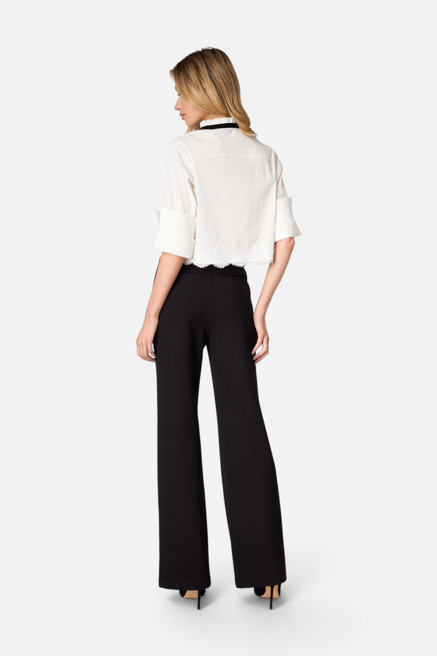 Cami NYC Taylor Cotton Poplin Shirt in White – back view