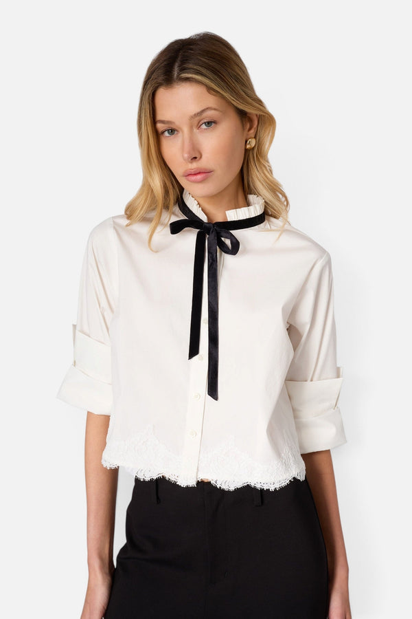 Cami NYC Taylor Cotton Poplin Shirt in White