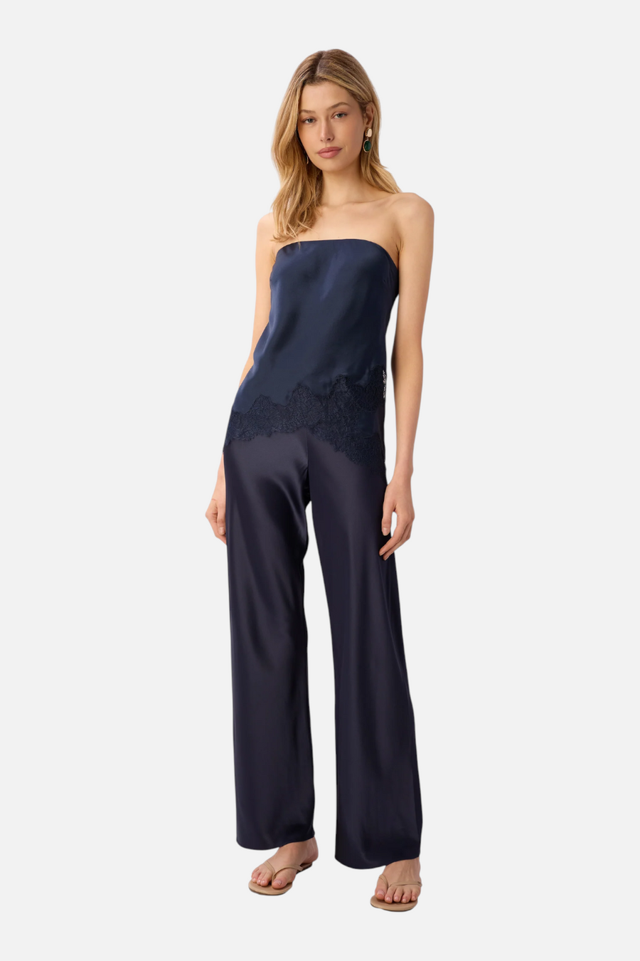 Cami NYC Women's Odessa Strapless Camisole in Dark Wash – detail