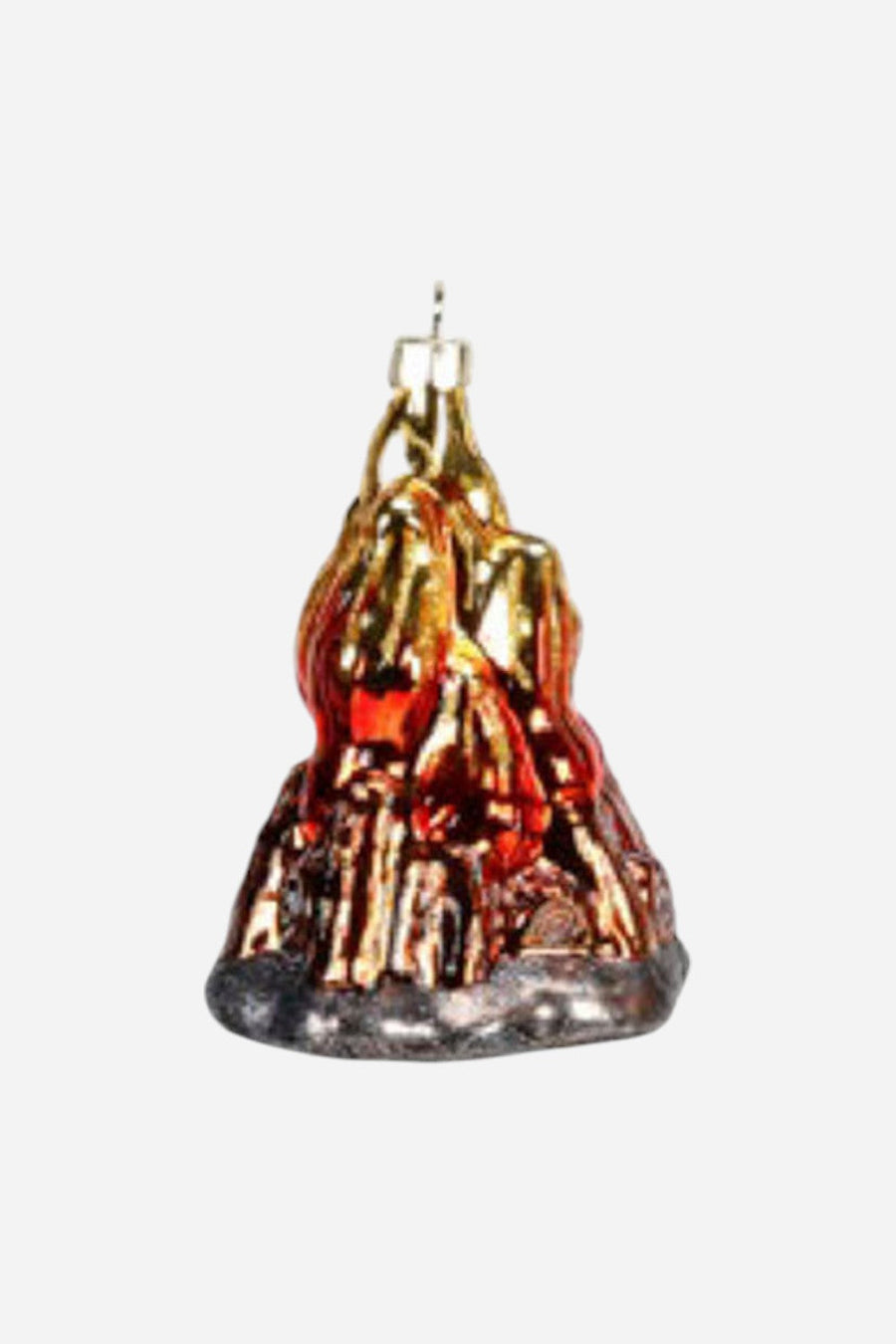 Campfire Glass Ornament – front view