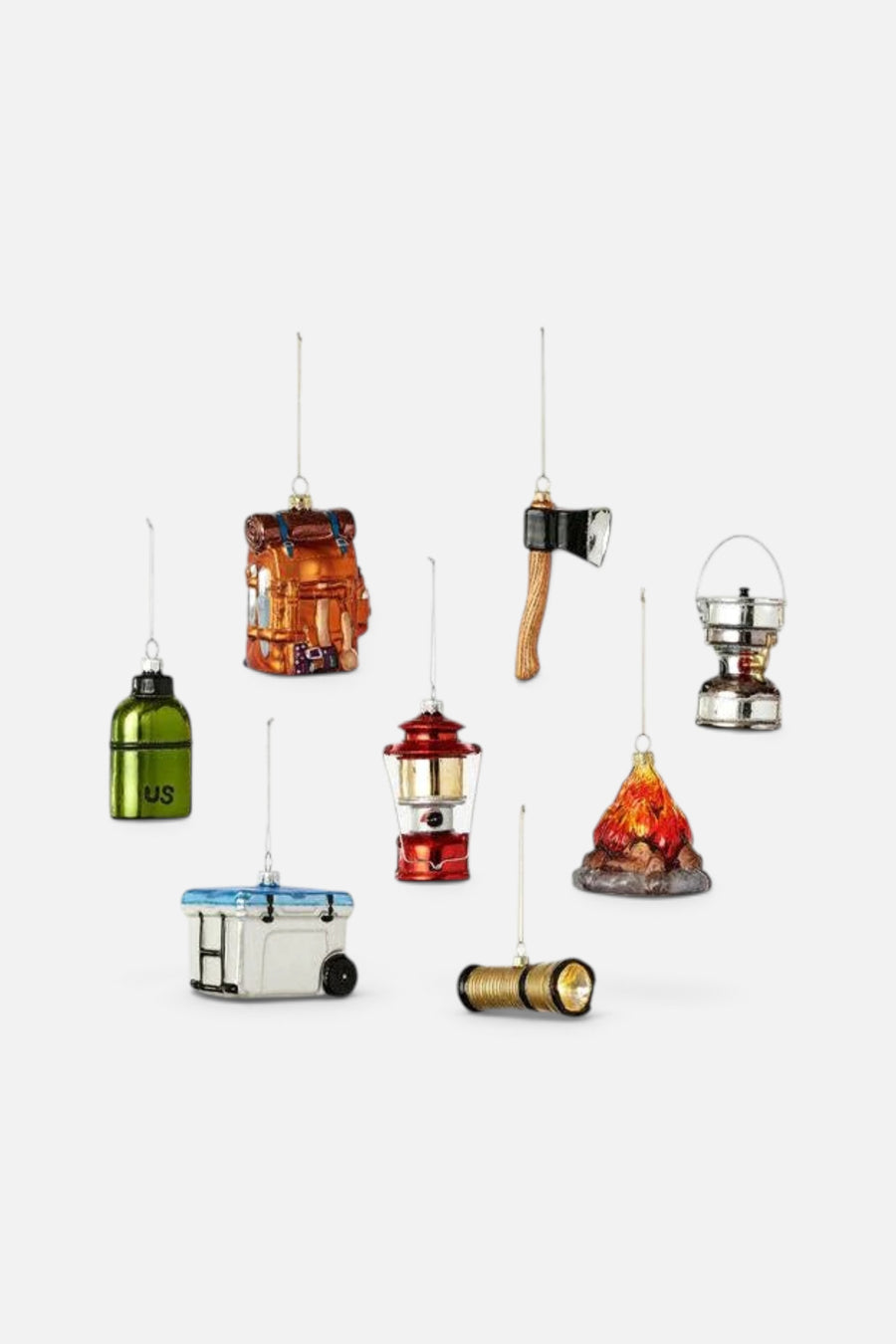 Camping Camp Fire Ornament – back view