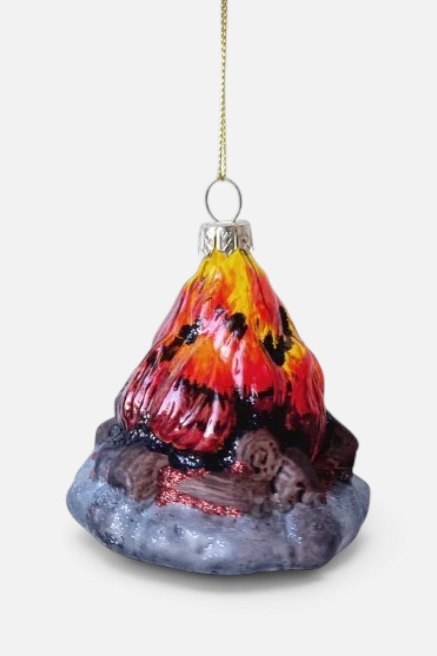 Camping Camp Fire Ornament – front view