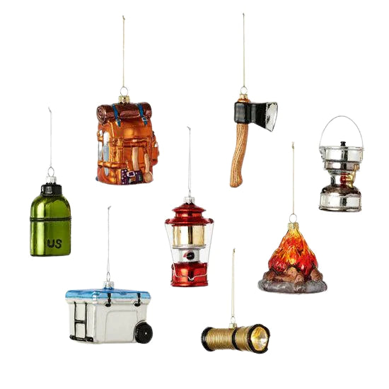 Camping Lantern Ornament – back view