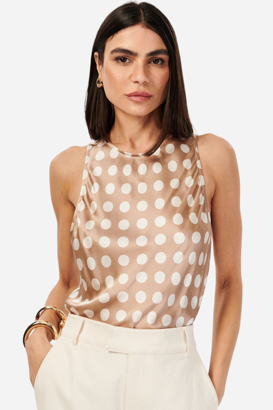 Camy NYC Floriana Cami in Macro Dot – front view